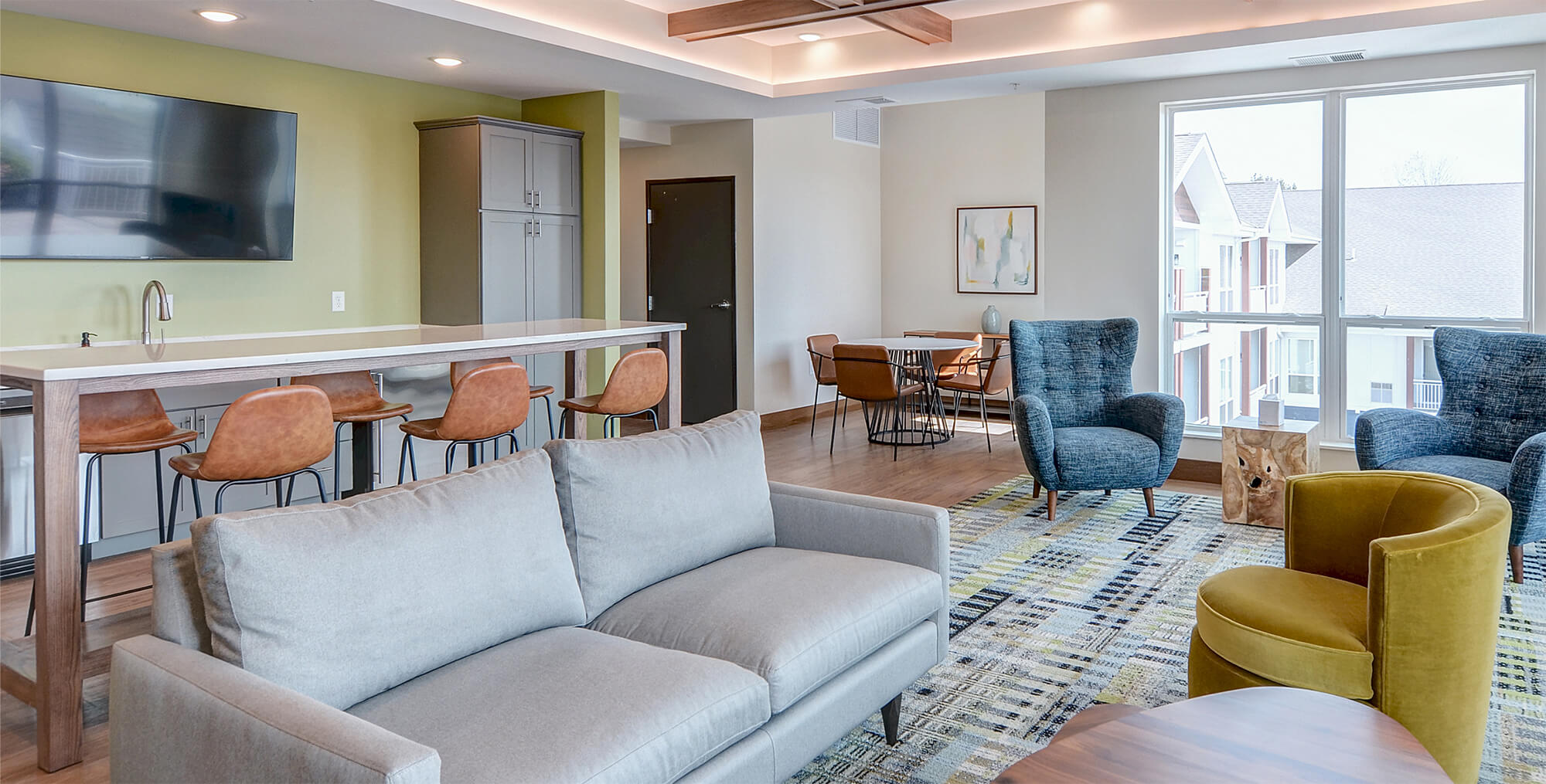 an apartment living room